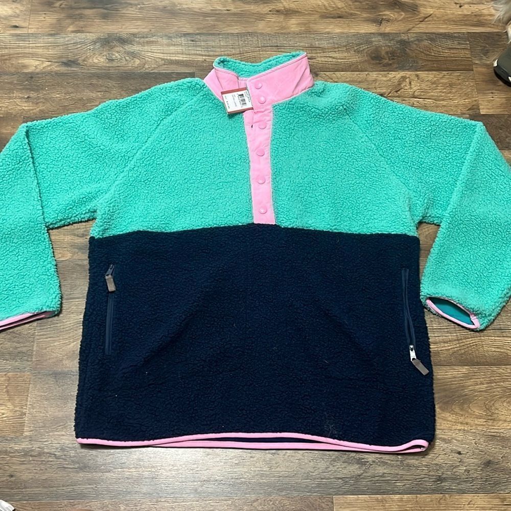 Southern Marsh 1/4 snap up olive Sherpa size XL